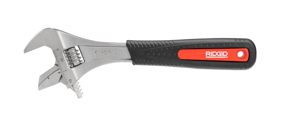 Ridgid 10 Inch Wide Capacity Reversible Adjustable Wrench