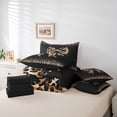 thumbnail image 6 of Castle Fairy Leopard Print Bowknot Twin Bedding Sets,Cheetah Print Bedding Comforter Set, 6 of 8