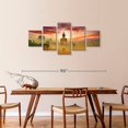 thumbnail image 3 of Elephant Stock Big Buddha At Sunrise Wall Art - Horizontal Multi Panel Canvas - 5 Pieceliving Room Wall Decor - Photography Religion And Spirituality Multi Panel - Purple And Orange Decor - 74" x 34", 3 of 8