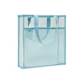 thumbnail image 2 of Thickened Clear PVC Tutoring Tote Bag, Double-Layer Large Capacity, Waterproof Study Book Bag With Mesh Front Pocket, A4 Size For School, Exams, Daily Commute, Durable Transparent Organizer, 2 of 6