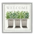 thumbnail image 4 of Stupell Industries Welcome Sign Cottage Theme Potted Plants Botanicals Framed Wall Art, 24 x 24, Design by Elizabeth Tyndall, 4 of 5
