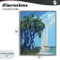 thumbnail image 4 of Stupell Industries Tropical Sailboat & Twisted Palms Gray Framed Giclee Art, 11 x 14, by Dan Meneely, 4 of 8