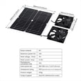 thumbnail image 2 of Ventilador Solar, Ventilador de Panel Solar de 12 W, Resistente A la Intemperie, con Ventilador Doble de CC para Gallineros Pequeños, Invernaderos, Escape de Ventana, 2 of 6