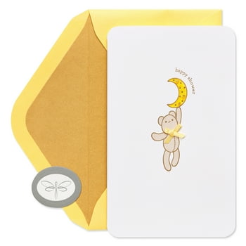 Papersong Premium Baby Shower Card (Moon Bear)