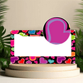 thumbnail image 2 of 1 Pcs Colorful Heart Love License Plate Frame, License Plate Cover for Car Decorative Parts, Aluminum License Plate Bracket Holder Rust-Proof Weather-Proof for US Standard Car, 2 of 9