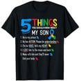 thumbnail image 1 of Autistic Son Autism Awareness Support For Mom Dad Parents T-Shirt - Black - M, 1 of 2