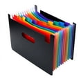 thumbnail image 4 of 12-Pocket Accordion File Organizer - Letter Size Expandable Tax Folder, Back to School Document Manager for Bills/Receipts | Dorm Desk Essential(Black,9.3"), 4 of 5