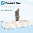 thumbnail image 5 of Quictent Galvanized Raised Garden Bed Kit, 8x4x1ft Oval Large Metal Planting Box, Double Strengthened by Vertical Bar and Crossbar with Liner, Beige, 5 of 10