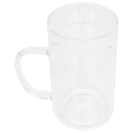 

TOYMYTOY Heat Resistant Glass Tea Cup Transparent Mesh Teacup Tea Strainer Infuser Clear Drinking Mug Portable Water Bottle (400ml Without Lid)