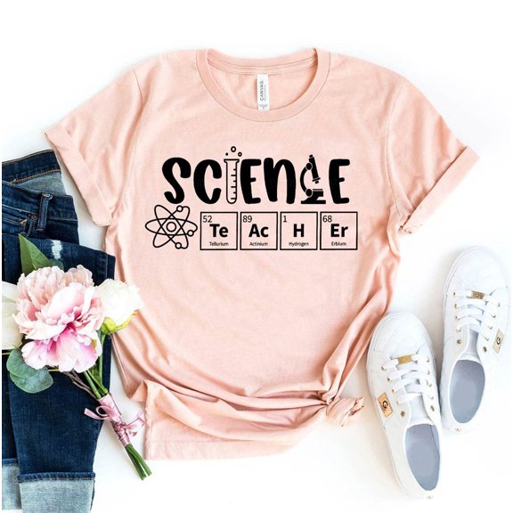 Science Teacher T-shirt Chemistry Shirt Middle School Tee Periodically Top Scientist Gift Funny Nerd Good Gifts Life Kindergarten