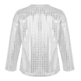thumbnail image 2 of Hansber Kids Girls Boys Shiny Long Sleeve Ballet Jazz Hip Hop Dance Top Tee Shirt Disco Club Silver 150, 2 of 7