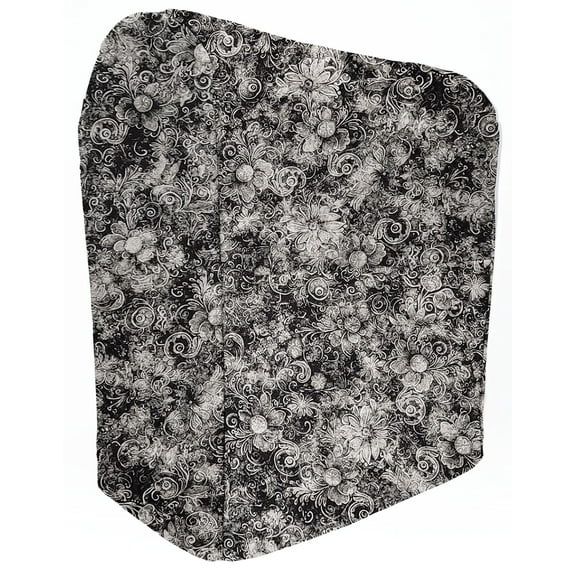 Floral Garden Cover Compatible with Cuisinart 5.5qt Precision Master Stand Mixer by Penny's Needful Things (Black & Gray)