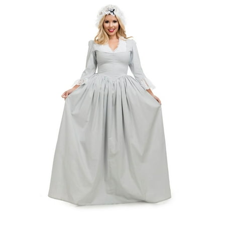 Halloween Colonial Woman - Grey Adult Costume