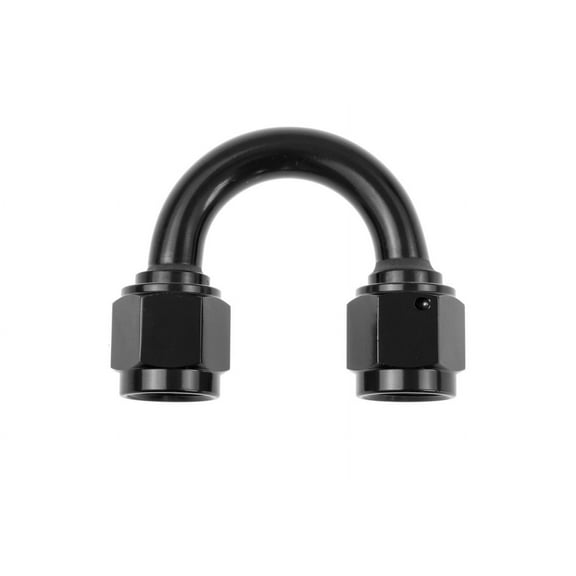 -08 Female to Female AN swivel coupler - 180 Degree - Black