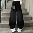 thumbnail image 2 of mgoYE Girls Baggy Jeans Size 10-12 Girls Cargo Pants Baggy Y2K Cargo Trousers Jeans Wide Leg Pants with Multi Pockets Kids Jeans Girls(Black,9-10 Years), 2 of 7