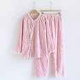 thumbnail image 2 of XuJwPNcy Pajamas Set for Women Fleece Lined Warm Comfy Pjs Sets Long Sleeve Top with Pants Fashion Loungewear, 2 of 4