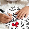 thumbnail image 5 of REDARER Girls DIY Doodle Pajama Set, Long Sleeve Top & Pants Two Piece Outfit, Soft Comfortable Kids Sleepwear,4-5 Years, 5 of 7