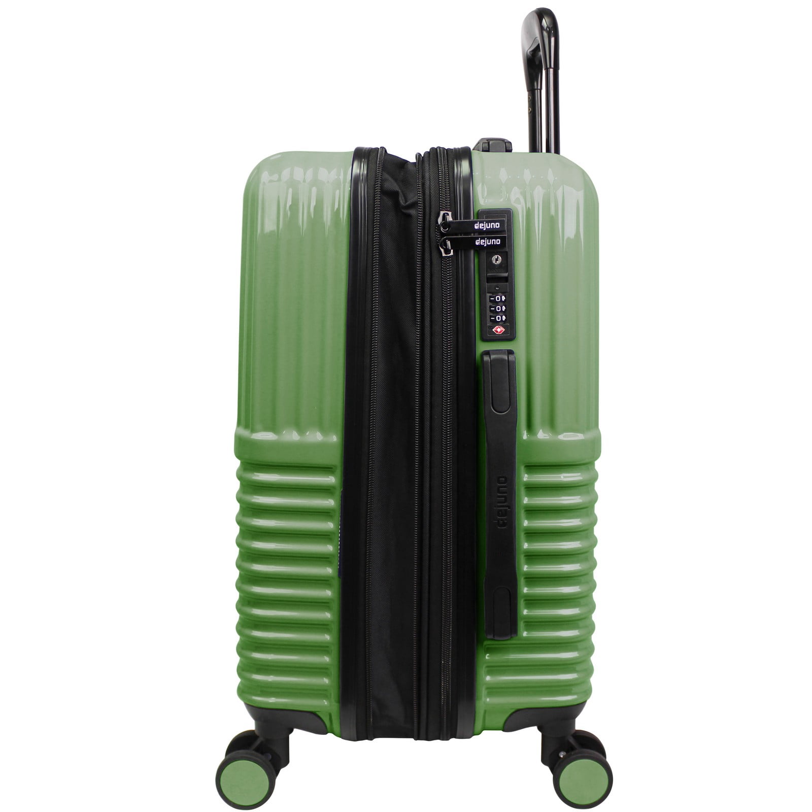 CalBags Dejuno Tonal 24-Inch Polycarbonate Lightweight Hardside Expandable Spinner Luggage with TSA Lock - Matcha
