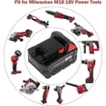 thumbnail image 5 of Compatible Geelink 2pack 18v 6.0ah Lithium Ion Battery Replacement For Milwaukee M18 M18b5, Hd18cs0, M18bmt, Hd18ag0, M18fid2 Cordless Power Tools Bat, 5 of 5