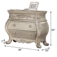 thumbnail image 2 of ACME Ragenardus 3-Drawer Wood Bombe Nightstand in Antique White, 2 of 8