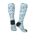 thumbnail image 4 of Balery Sailboats Anchors Printed Novelty Socks Men's Women's Crew Socks Sports Socks Knee High Socks Cotton Socks Quirky and Cool Socks, 4 of 9