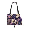 thumbnail image 5 of LNWH Skulls Flowers Pattern Dog Carrier Bag, Pet Dog Carrier Purse Foldable Waterproof Pet Tote Bag for Cat and Small Dog, 5 of 8