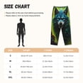 thumbnail image 4 of Picia Fluorescent Wolf Womens Soft Woven Cotton Elastic Waistband Sleep Pajama Pant Lounge Sleep Pant With Pockets And Drawstring-Small, 4 of 9