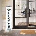 thumbnail image 3 of MODE HOME Solid Wood Farmhouse Welcome Sign for Front Porch, 47x10 inch Large Farmhouse Style Rustic Welcome Sign Stand for Front Door or Entryway(Whitewashed), 3 of 9