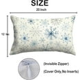 thumbnail image 6 of Snowflakes Pillow Covers 12x20 Inch Set of 2, Winter Blue Snowflakes Lumbar Cover,Seasonal Christmas Xmas Decoration for Home Décor Throw Cushion Case for Sofa Couch, 6 of 6