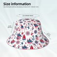 thumbnail image 3 of Bingfone Happy Columbus Day Bucket Hat for Men Women,Packable Reversible Printed Sun Hats,Fisherman Outdoor Travel Hiking Beach Caps, 3 of 7