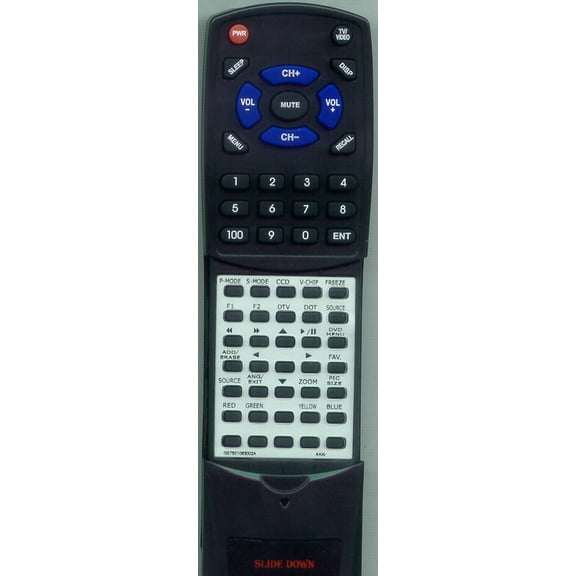 Replacement Remote for AKAI GE7501-063002A, GE7501063002A, RTGE7501063002A, KC02D2, PDP42Z5TA, PDP5074HNC, PDP6065TAC, PDP6065TA, LCT32Z5TAP