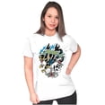 thumbnail image 4 of Live Fast Eagle Skull Dice Tattoo Womens Slim Fit Graphic Tee Brisco Brands X, 4 of 5