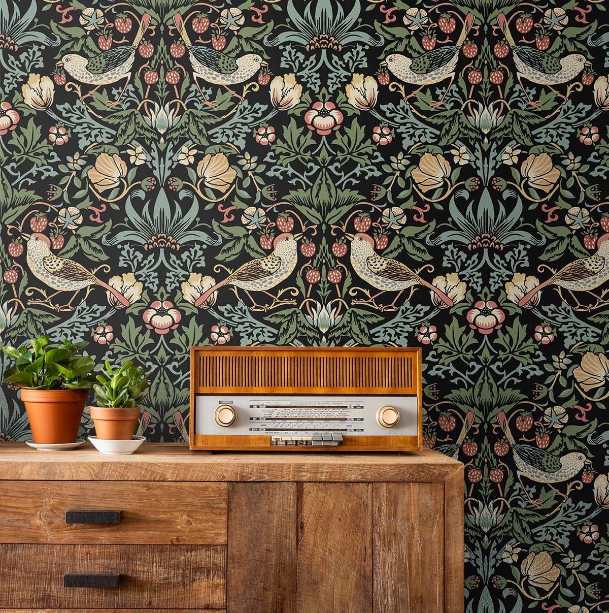 NextWall Ebony Aves Garden Peel and Stick Wallpaper