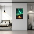 thumbnail image 3 of ZHONGYUTONG Northern Lights Wall Art Aurora Borealis Painting Forest Mountain Canvas Prints Nature Landscape Home Decor Framed (28.00" x 42.00"), 3 of 6
