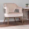 thumbnail image 3 of Southern Enterprises 31.25" Beige and Gold Upholstered Accent Chair, 3 of 3