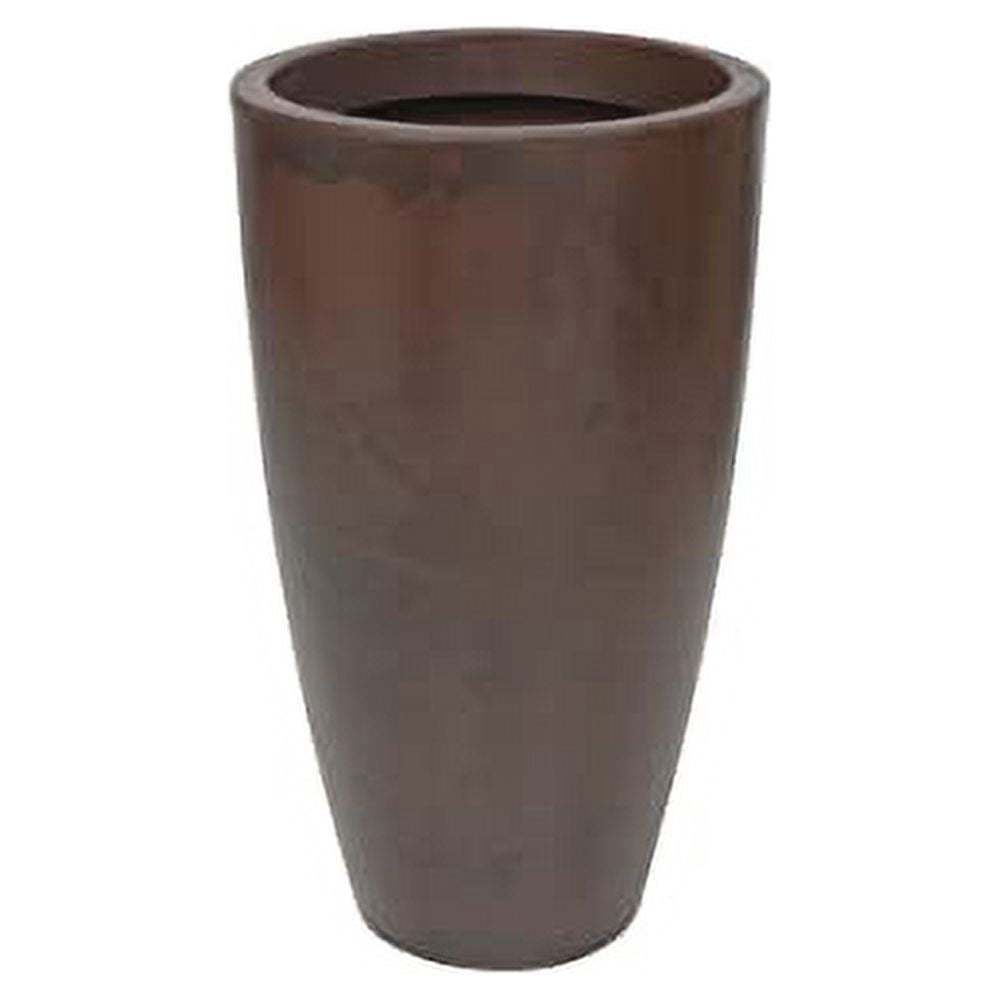 Ecobo 27.6-Inch Tall Eco-Friendly Round Pot Planter | Indoor/Outdoor Use, Durable, Versatile, and Lightweight | Contemporary All-Weather Design by Brazilian Artisans - Brown