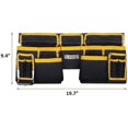 thumbnail image 4 of Cinturón de herramientas Cinturón de herramientas con 11 bolsillos, bolsa de herramientas, tela Oxford impermeable, con correas ajustables, para electricistas, carpinteros, constructores 52 cm, 4 of 4
