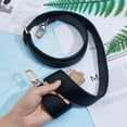 thumbnail image 3 of 1pc PU Leather bag Straps with Zinc Alloy Swivel Eye Bolt Snap Hooks Black 107x1.9~3.8x0.3~1.8cm, 3 of 7