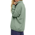 thumbnail image 6 of Uqiangy Pullover Sweatshirt Shewin Hoodies For Women Long Sweatshirt Plain Sweatshirt Women Oversized Long Sleeve Loose Fitting Long Sleeve Tops For Women Plain Sweatshirt Green L, 6 of 9
