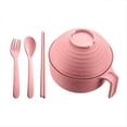 thumbnail image 1 of Microwave Ramen Bowl Set with Chopsticks - Durable,Nordic Pink, 1 of 5