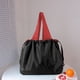 thumbnail image 5 of Bolsa de compras plegable (1 unidad), reutilizable, 54 x 38 x 11 cm, tela Oxford de poliéster impermeable, ideal para compras de supermercado y almacenamiento de viaje (negra)., 5 of 8