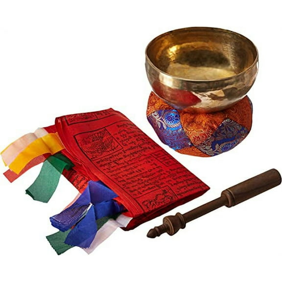 Everest Bazaar Hand Hammered Tibetan Meditation Singing Bowl 8 Inches