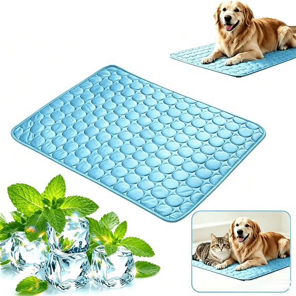 Pet Cooling Mat,Ice Silk Pet Cooling Mat for Dogs & Cats,Foldable Self Cooling Pad,No Water or Refrigeration Required,Washable Breathable Summer Sleeping Pad for Temperature Regulation