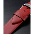 thumbnail image 4 of Uxcell Genuine Leather Band Smooth Flat Leather Watch Strap for Men and Women Red/Silver Tone 22mm, 4 of 7