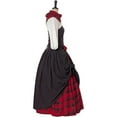 thumbnail image 3 of Victorian-Inspired Holiday Caroling Dress - Elegant Plaid Gown for Women, 3 of 8
