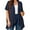 F1-Navy Blue, variant on SHOWMALL Women's Plus Size Summer Shrugs Draped Front Open Boleros Light Blue 3X Casual Short Sleeve Lightweight Cardigan Layering Coat