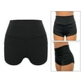 thumbnail image 3 of Pantalones Cortos de Yoga de Cintura Alta para Mujer Sunnimix Control Negro, 3 of 8