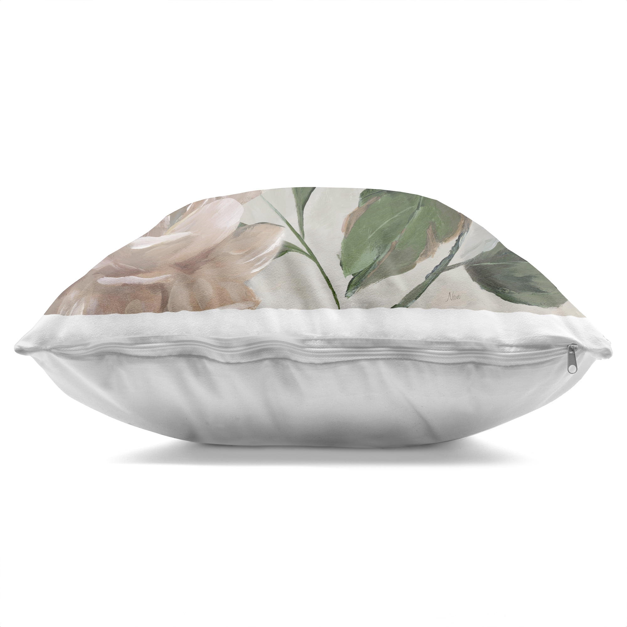 Stupell Industries Delicate Blush Peonies with Leaves Decorative Printed Throw Pillow, design by Nan, 18 x 7 x 18