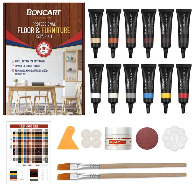 Kit de reparación de muebles de madera Boncart Wood Filler 12 colores