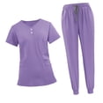 thumbnail image 3 of Conjunto de uniforme médico para mujer, pantalón con cordón y pantalón deportivo para salón de belleza. S, 3 of 9